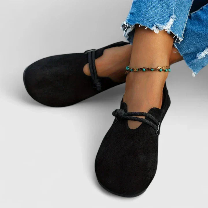 Isie |Slipper aus Wildleder mit Kordelknoten