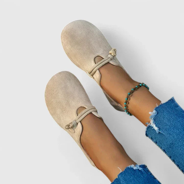 Isie |Slipper aus Wildleder mit Kordelknoten
