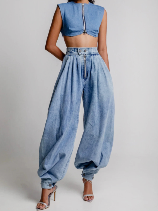 Luna | High-Waist-Ballon-Jeans
