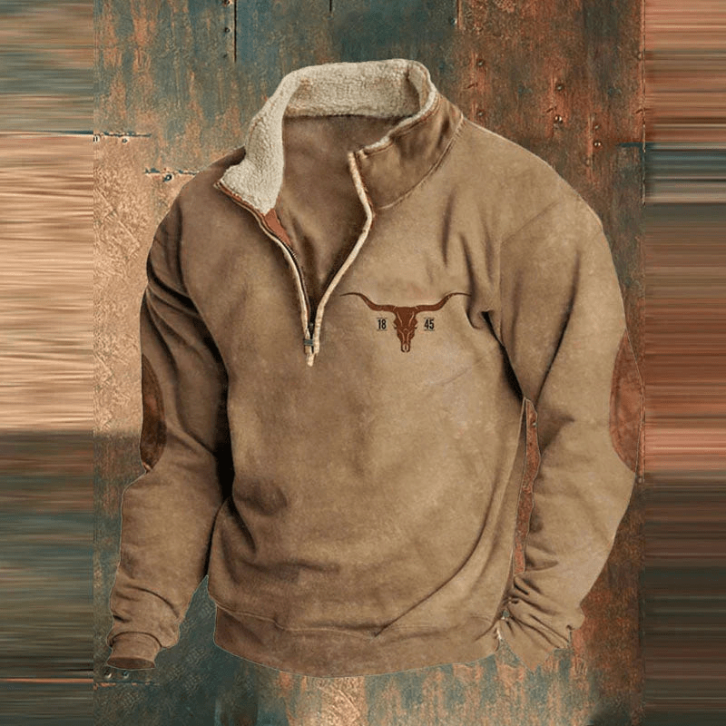 Dakota | Grafisches Zip-Up Sweatshirt für Herren