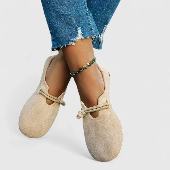 Isie |Slipper aus Wildleder mit Kordelknoten