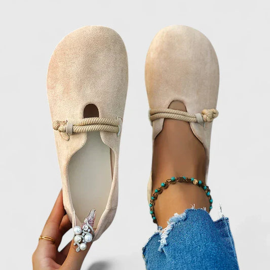 Isie |Slipper aus Wildleder mit Kordelknoten
