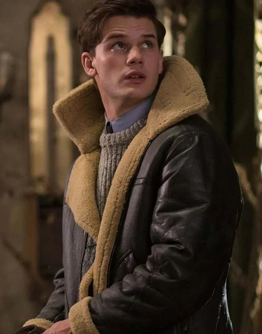 Aiden | Klassische Shearling-Lederjacke