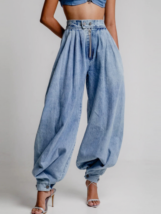 Luna | High-Waist-Ballon-Jeans