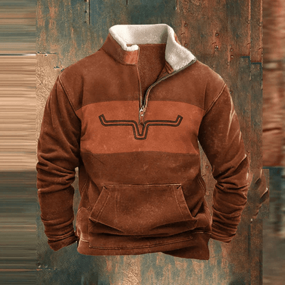 Dakota | Grafisches Zip-Up Sweatshirt für Herren
