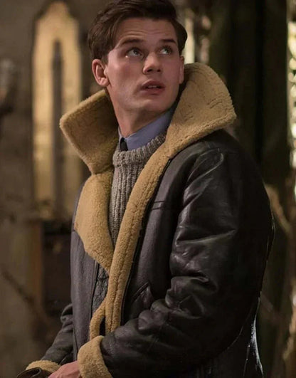 Aiden | Klassische Shearling-Lederjacke